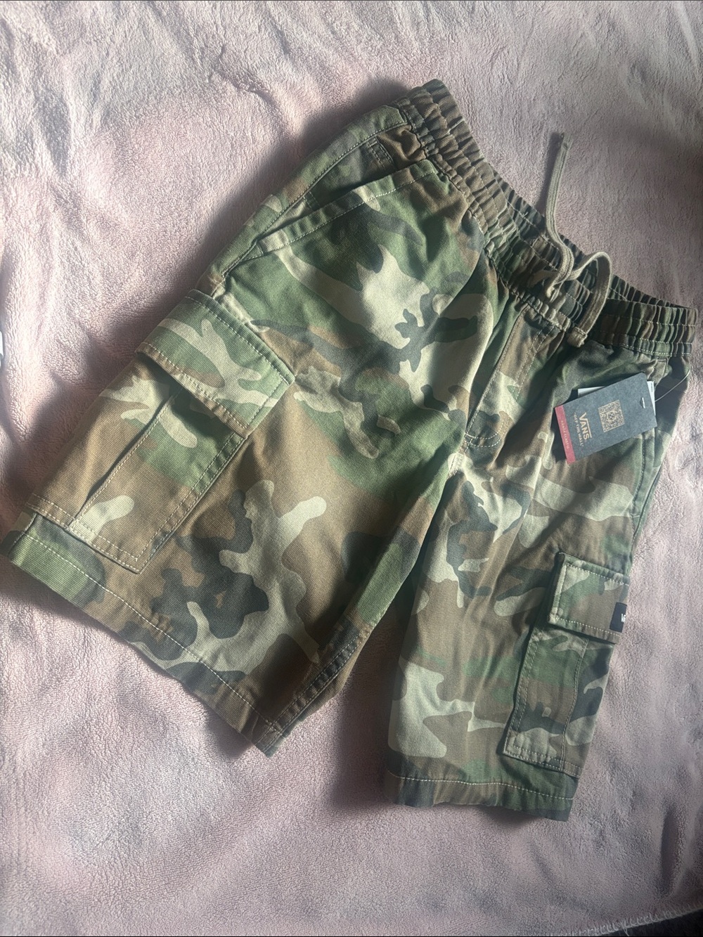 Vans Men's Camo Cargo Shorts - Green/Tan